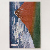 Red Fuji "Fujiyama" Volcano in Japanese Woodcut Puzzle (Vertikal)