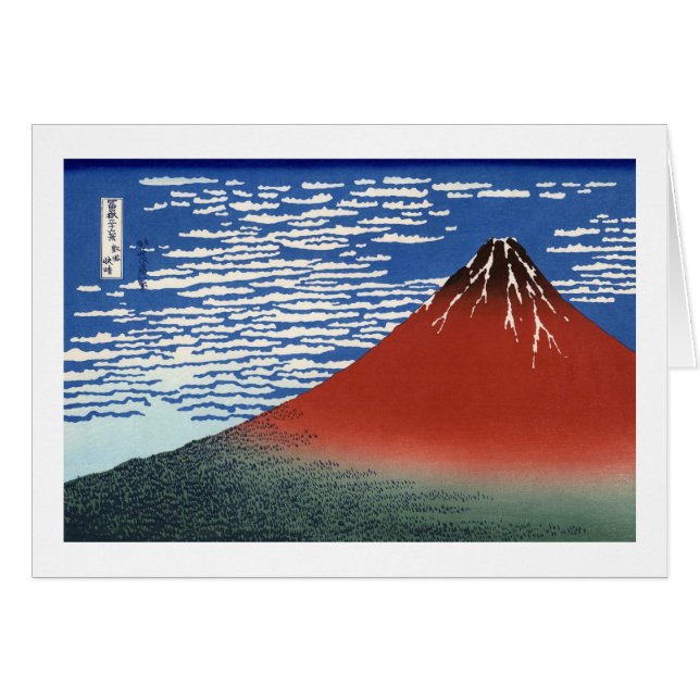 Red Fuji Hokusai Japanisch Fine Art Art (Vorderseite (Horizontal))