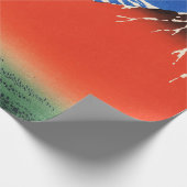 Red Fuji Hokusai Ukiyo-e Japanisch Art Decoupage Geschenkpapier (Ecke)