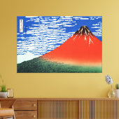 Red Fuji Hokusai Ukiyo-e japanische Kunst Leinwanddruck (Insitu (Wohnzimmer))