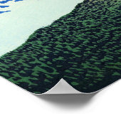 Red Fuji Hokusai Ukiyo-e japanische Kunst Poster (Ecke)