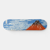 Red Fuji Südwind morgens frei Hokusai ukiyo Skateboard (Horizontal)