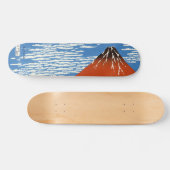 Red Fuji Südwind morgens frei Hokusai ukiyo Skateboard (Horizontal)