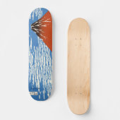Red Fuji Südwind morgens frei Hokusai ukiyo Skateboard (Vorderseite)