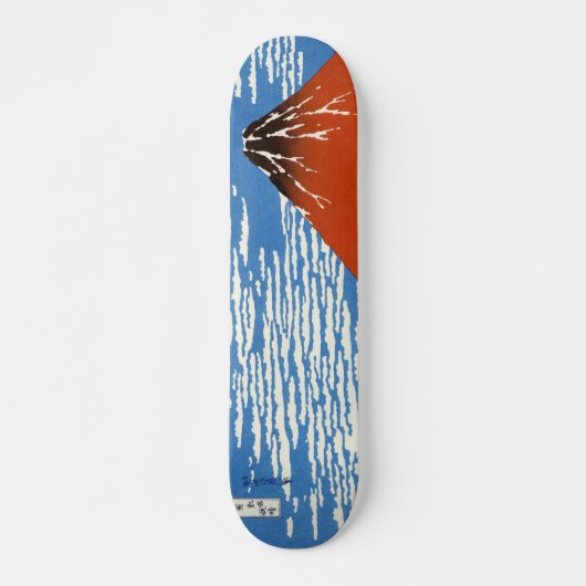 Red Fuji Südwind morgens frei Hokusai ukiyo Skateboard (Vorne)