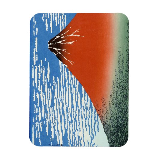 Red Fuji Südwind morgens Magnet (Vertikal)