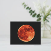 Red Full Moon Postkarte (Stehend Vorderseite)