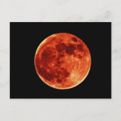 Red Full Moon Postkarte (Vorderseite)