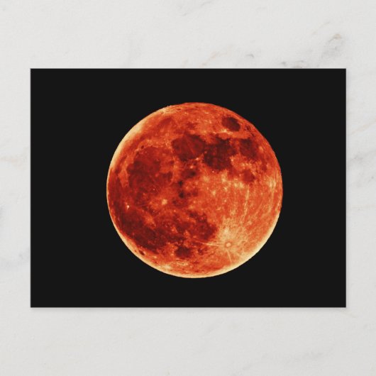 Red Full Moon Postkarte (Vorderseite)