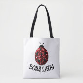 Red funkelnd Ladybug BOSS LADY Personalize Tasche (Vorderseite)