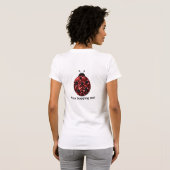Red funkelnd Ladybug Stoppen Sie mich Personalisie T-Shirt (Schwarz voll)