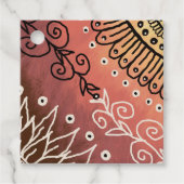 Red Funny Art Pattern Geschenkanhänger (Vorderseite)