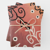 Red Funny Art Pattern Geschenkpapier Set (Beispiel)