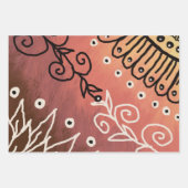 Red Funny Art Pattern Geschenkpapier Set (Vorderseite)