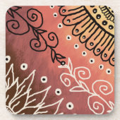 Red Funny Art Pattern Getränkeuntersetzer (Vorderseite)