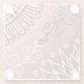 Red Funny Art Pattern Glasuntersetzer (Rückseite)