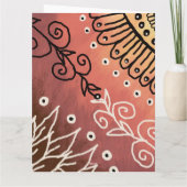Red Funny Art Pattern Karte (Rückseite)