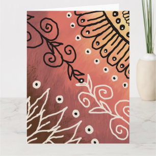 Red Funny Art Pattern Karte