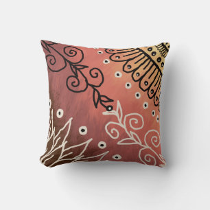 Red Funny Art Pattern Kissen