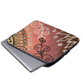 Red Funny Art Pattern Laptopschutzhülle (Vorne Knopf)