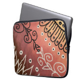 Red Funny Art Pattern Laptopschutzhülle (Vorderseite Links)