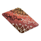 Red Funny Art Pattern Magnet (Rechte Seite)