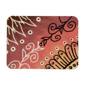 Red Funny Art Pattern Magnet (Horizontal)