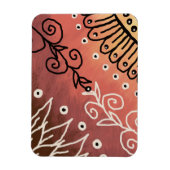 Red Funny Art Pattern Magnet (Vertikal)