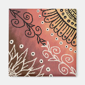 Red Funny Art Pattern Magnet (Vorne)
