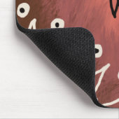 Red Funny Art Pattern Mousepad (Ecke)