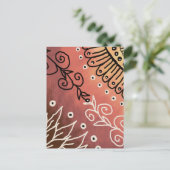 Red Funny Art Pattern Postkarte (Stehend Vorderseite)