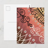 Red Funny Art Pattern Postkarte (Vorne/Hinten)