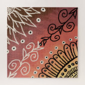 Red Funny Art Pattern Puzzle (Horizontal)