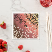 Red Funny Art Pattern Serviette (Beispiel)