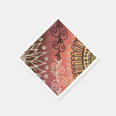 Red Funny Art Pattern Serviette (Ecke)