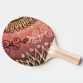 Red Funny Art Pattern Tischtennis Schläger (Seitenansicht)