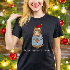 Red Funny Cat Mama Weihnachten Cat Lover T-Shirt