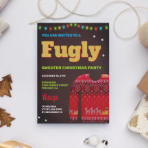 Red Funny Fugly Ugly Sweater Weihnachts-Party