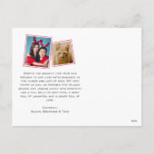 Red Funny Joyful Tipp Weihnachtsfeiertag Postkarte (Rückseite)