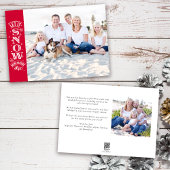 Red Funny Let it Snow Beach Foto Weihnachten