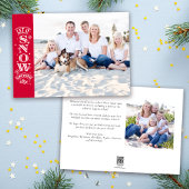 Red Funny Let it Snow Beach Foto Weihnachten