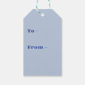 Red Funny Rooster Cockerel Blue und White Spots Geschenkanhänger (Rückseite)