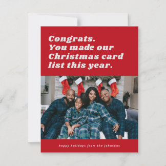 Red Funny Sarcasa Weihnachtskarten Weihnachtskarte Feiertagskarte