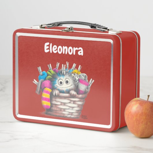 Red Funny Sock Monster Kids Design Metall Brotdose (Beispiel)