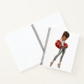 Red Fur Glam Girl Spiral Notebook Notizblock (Innenseite)