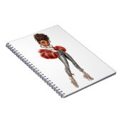 Red Fur Glam Girl Spiral Photo Notebook Notizblock (Rechte Seite)