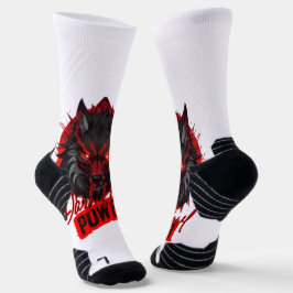 Red Fury Wolf | Inspirierte Kunst Socken