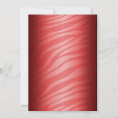 Red Fusion Zebra Print Christmas Baby Dusche Einladung (Rückseite)