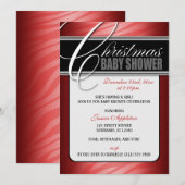 Red Fusion Zebra Print Christmas Baby Dusche Einladung (Vorne/Hinten)