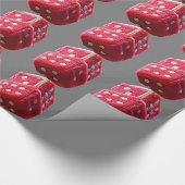 Red Fuzzy Dice Geschenkpapier (Ecke)